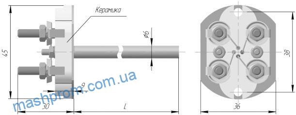 Термовставка преобразователя термоэлектрического ДДШ5.186.138
