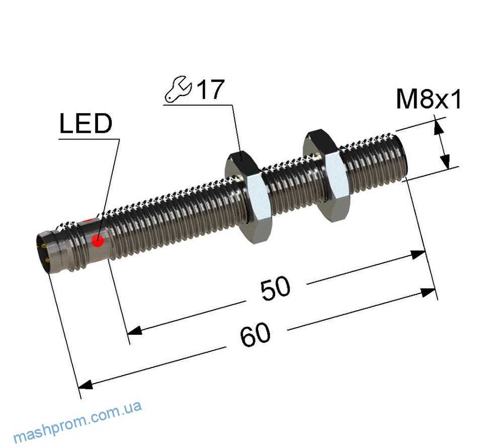 Индуктивный датчик PS2-08M60-2B11-C3