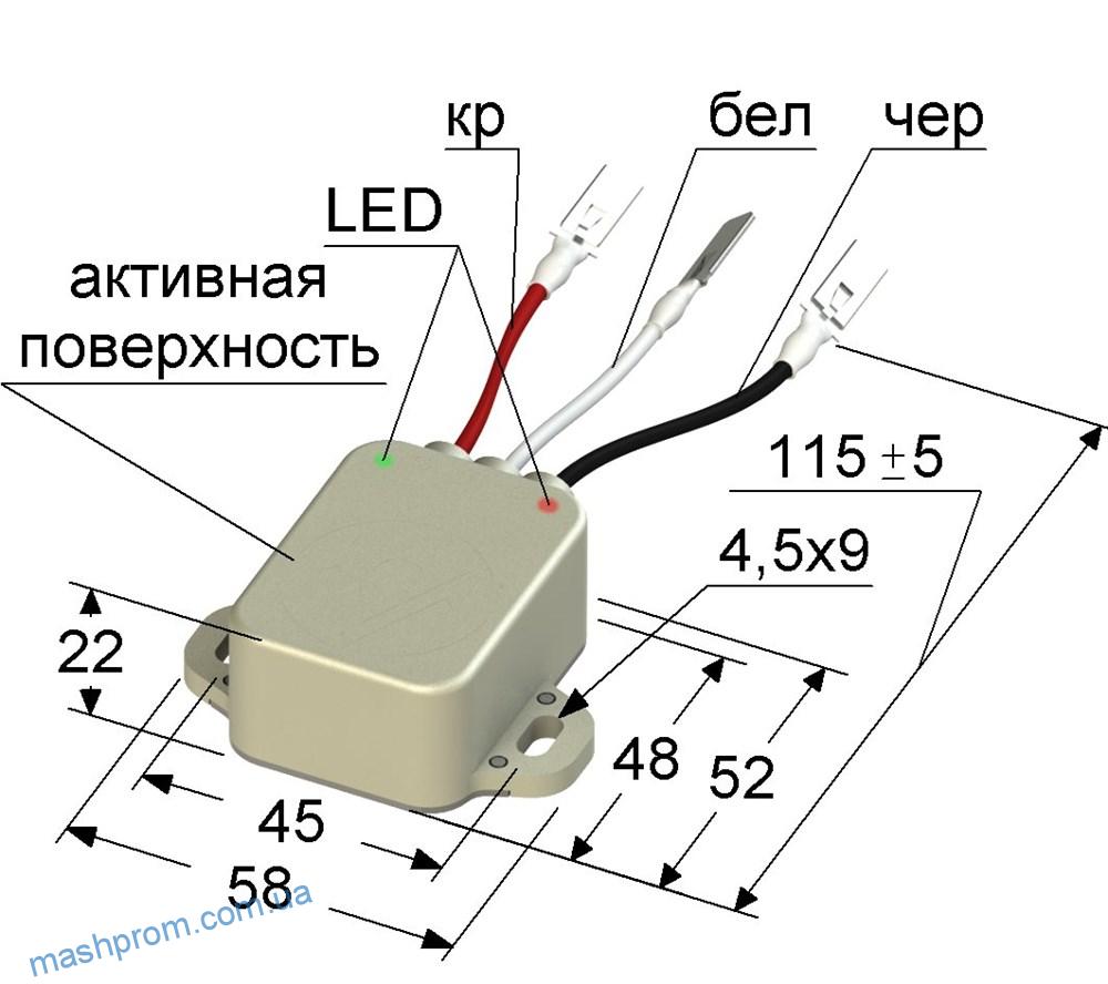 Индуктивный датчик VB2A-40-12N15 (ВБ2А.40.хх.12.1.5)